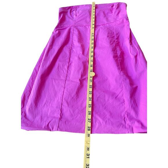 Theory Claire Discreet Strapless Cotton Blend Mini Dress Hot Pink - Size 8 - Picture 7 of 10